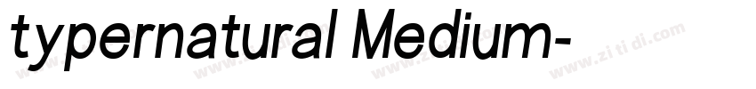 typernatural Medium字体转换